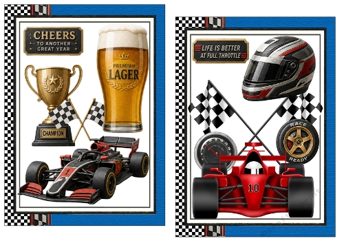 A5 Motor racing fun choice of two mini kit