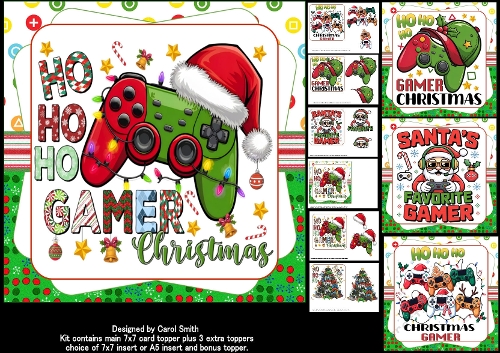 7x7 Christmas gamer choice of four mini kit