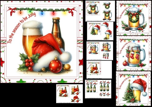 6x6 Christmas cheers choice of four mini kit