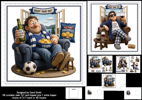 7x7 Beer man or wine man choice of two mini kit