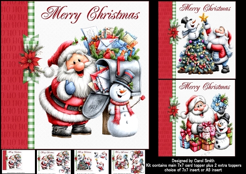 7x7 Santa Christmas wishes choice of three mini kit