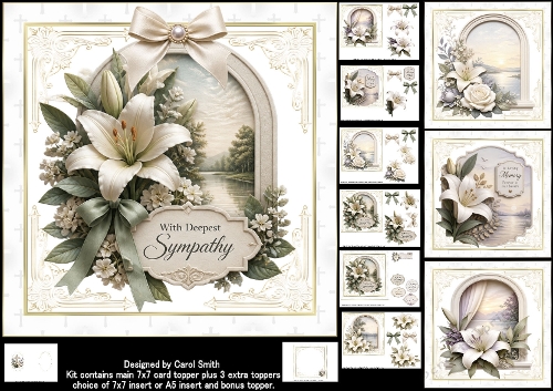 7x7 With deepest sympathy choice of four mini kit