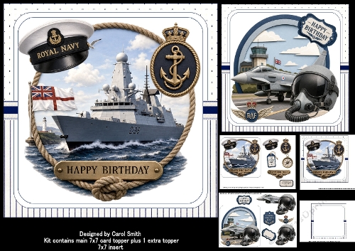 7x7 Englands Royal services choice of two mini kit 