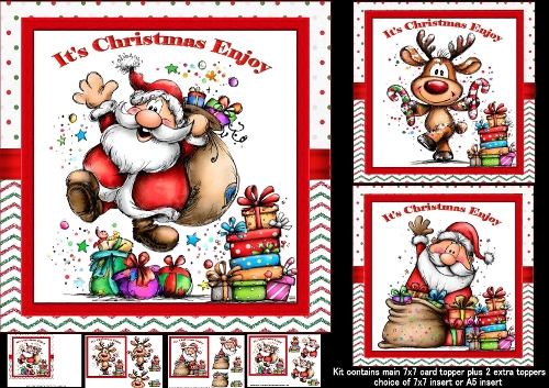 7x7 Woo Hoo Its Christmas choice of three mini kit