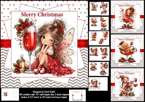 7x7 Christmas cocktail fun choice of four mini kit