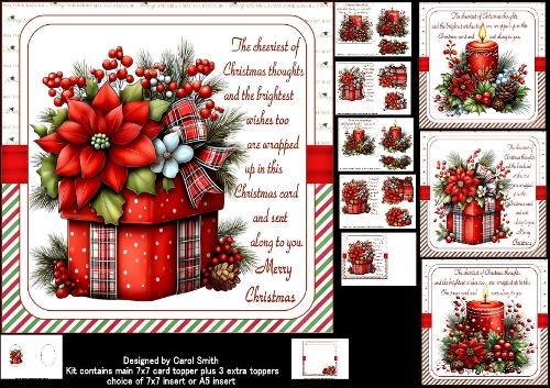 7x7 Cheeriest Christmas wishes choice of four mini kit