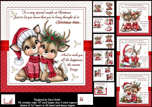 7x7 Special couple Christmas choice of four mini kit