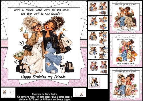 7x7 Old friends are best friends choice of four mini kit