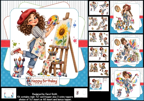 7x7 The budding artist choice of four mini kit