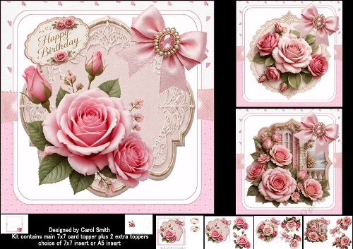 7x7 Birthday/anniversary roses choice of three mini kit