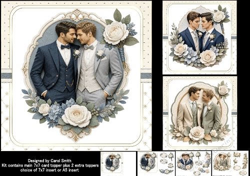 7x7 Gentlemens wedding day choice of three mini kit