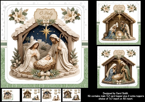 7x7 Oh holy night choice of three mini kit