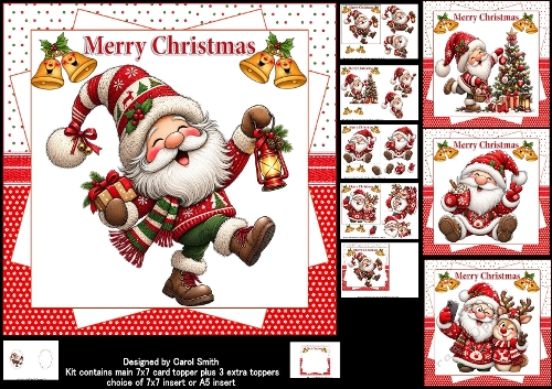7x7 Santa Christmas wishes 2 choice of four mini kit
