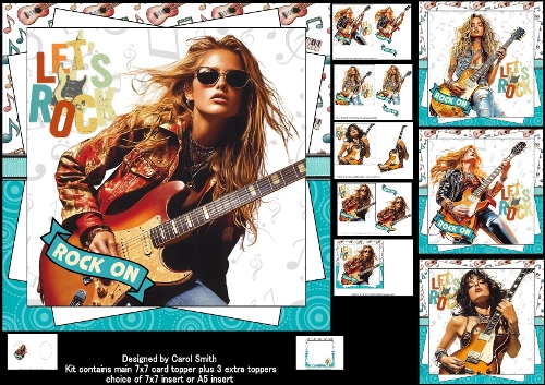 7x7 Rock on female choice of four mini kit