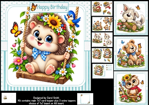 7x7 Cute and cuddly wishes choice of our mini 