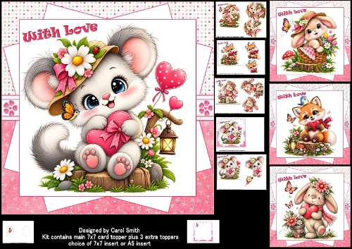 7x7 Just too cute choice of four mini kit
