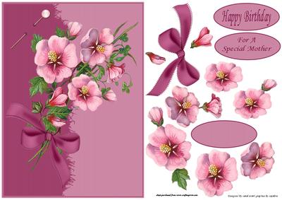 Pink Floral Spray