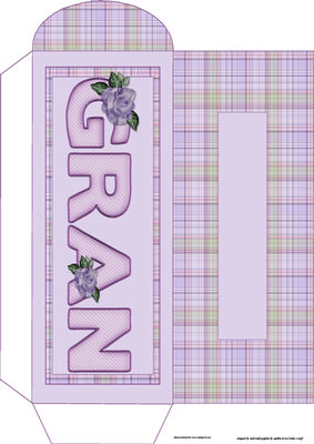 Lavender Roses for Gran Choc Bar Wrapper
