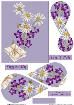 Delicate Daisy Birthday Teardrop Pyrmid