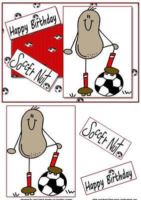 Happy Birthday Soccer Nut Quick Card