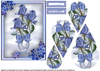Blue Roses for You Teardrop Pyramid