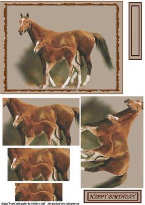 The Chestnut Mare and Her Foal Pyramid