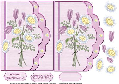 Pastel Floral Envelope Front Decoupage