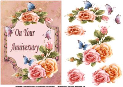 Shimmering Roses and Butterflies for Your Anniversary