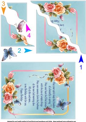 Butterflies & Roses Verse Blue Side Stacker