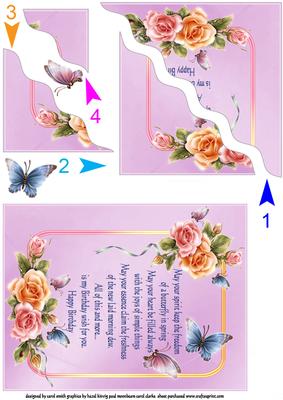 Butterflies & Roses Verse in Pink Side Stacker