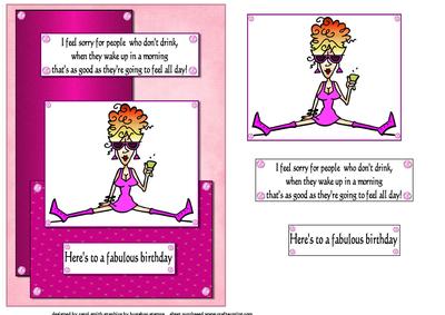 Rita Feels Good on Her Birthday Quick Card