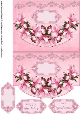 Delicate Floral Faux Envelope Quick Card