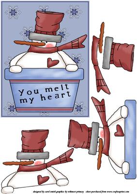 You Melt My Heart Christmas Snowman