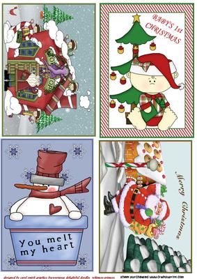 Four Christmas Toppers