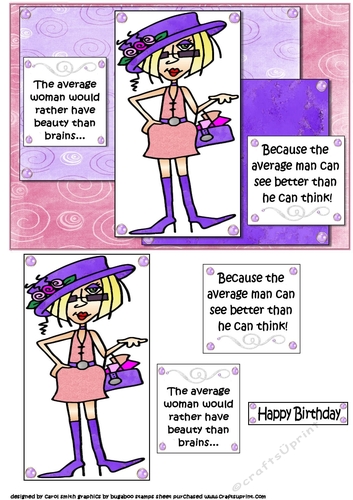 J.j Would Sooner Have Beauty Than Brains Quick Card