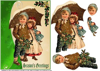 Vintage Christmas Kids