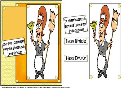Busy Lizzie Cleans House Well, Quick Card
