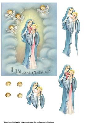 A Vintage Christmas Mary with Child