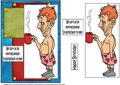 Bert's Going Back to Bed Quick Card
