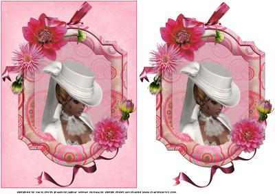 Framed Dahlia Lady Quick Card