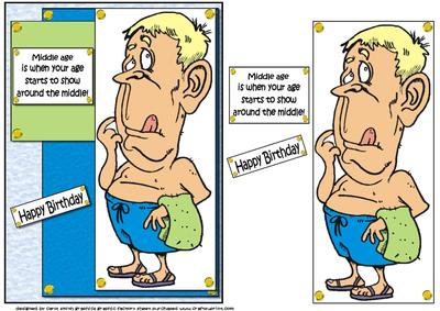 Colin Knows About Middle Age Quick Card