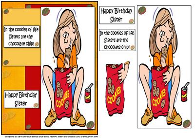 Sisters and Cookies Quick Card