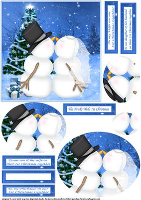 Newly Weds 1st Christmas Oval Pyramid