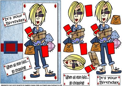 J.j Lets Go Shopping Decoupage