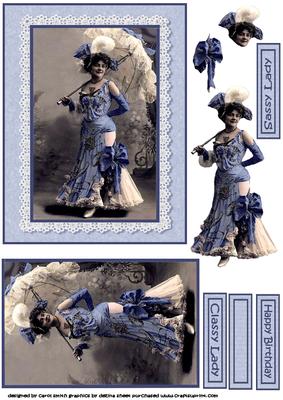 Classy or Sassy Vintage Lady Decoupage