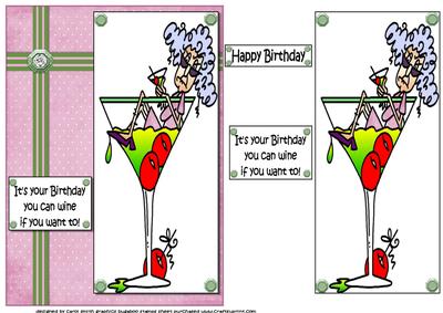 Stella's Into the Wine Quick Card