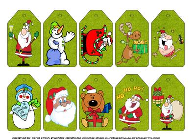 Selection of 10 Christmas Tags
