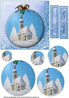 The Christmas Church Snowglobe Bauble