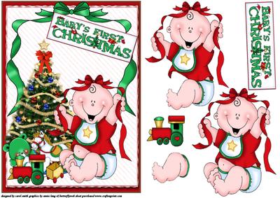 Baby's 1st Christmas Decoupage