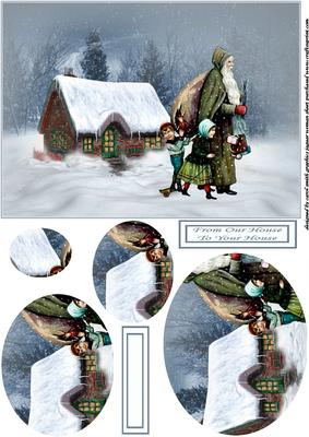 Vintage Santa at the Cottage Pyramid